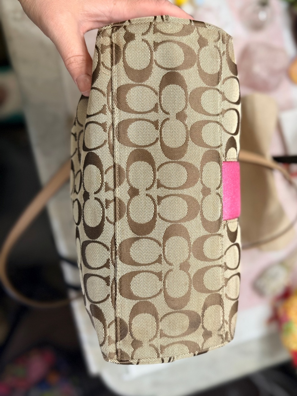 Coach Signature Stripe 12CM Tote Bag - Picture 6 of 11